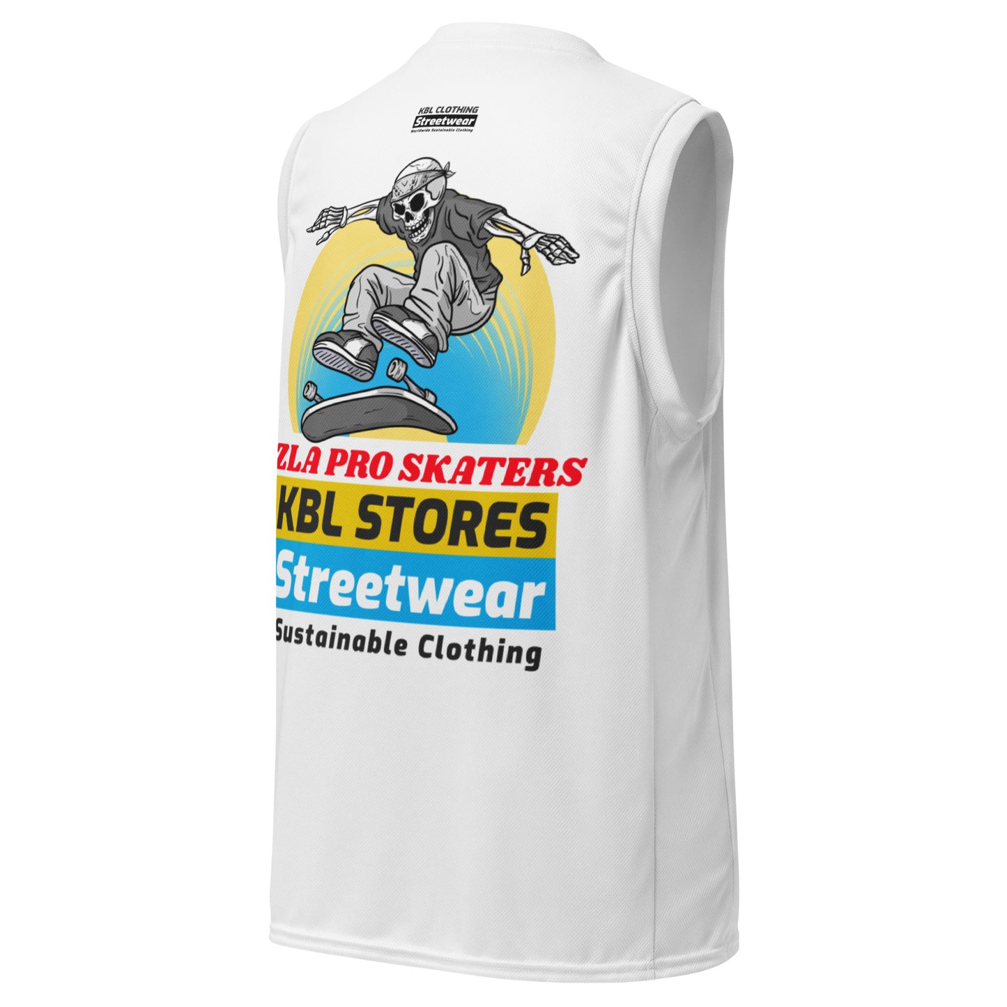 KBL Eco friendly & Sustainable Series / Jersey KBL Skate streetwear skull Pro 1 / printed front and back/Recycled unisex sustainable jersey